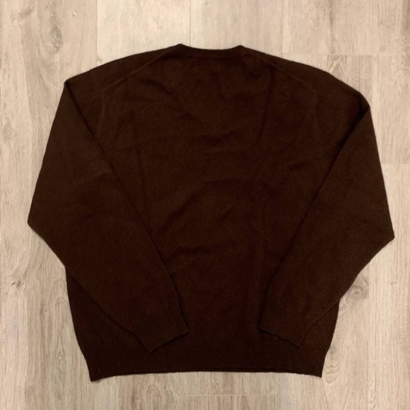 Club Room 100% Lambs Wool Long Sleeve Brown Sweater size XL - Picture 2 of 5